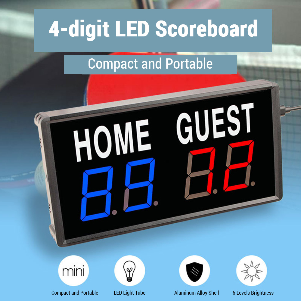لوحة نتائج رقمية محمولة بشاشة  - مراجعة Table Tennis Scoreboard وسعره