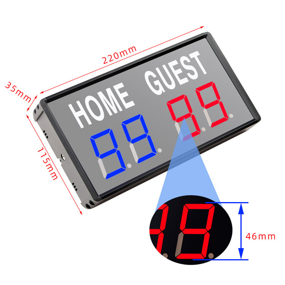 لوحة نتائج رقمية محمولة بشاشة  - مراجعة Table Tennis Scoreboard وسعره